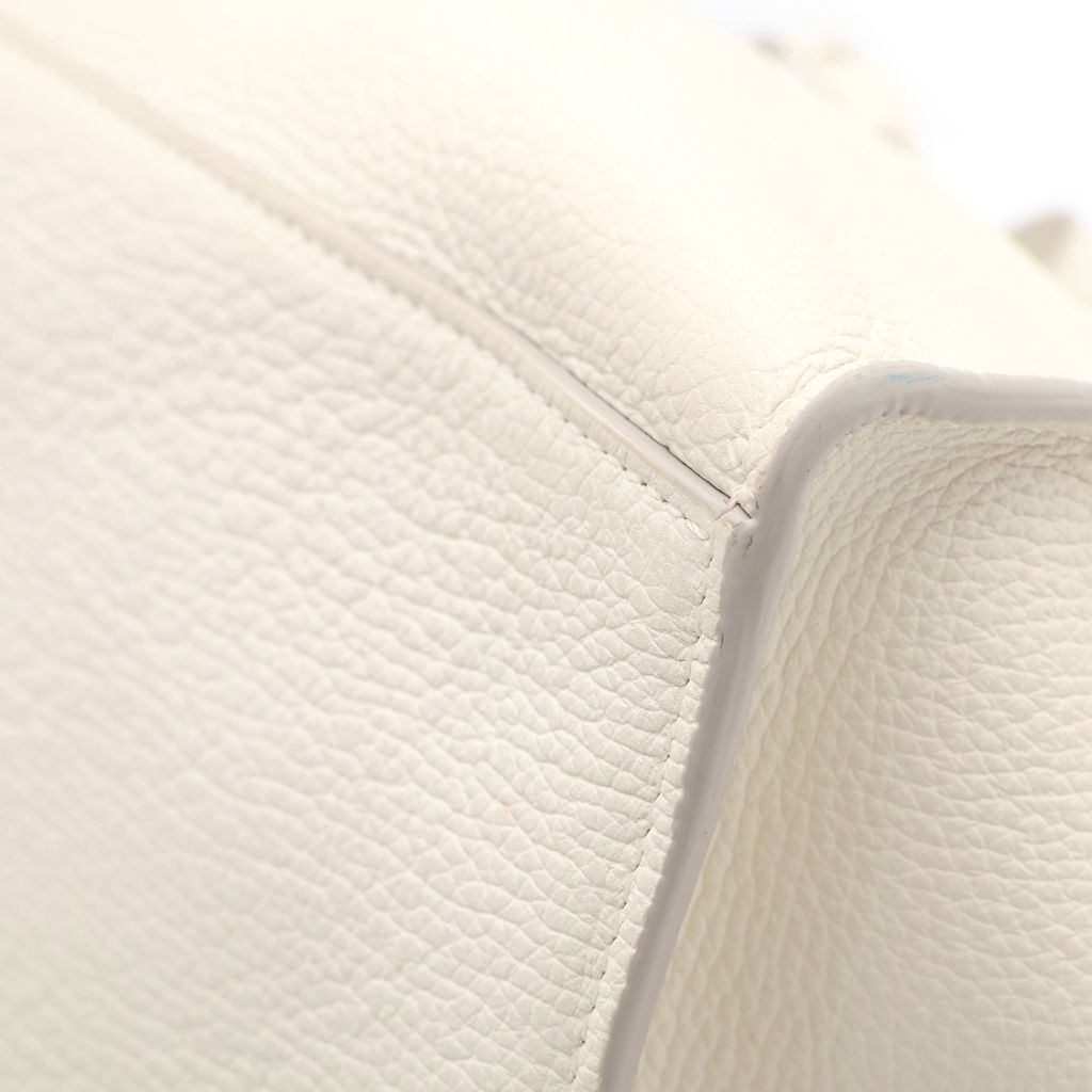 Celine Big Shoulder Bag White Leather Silver — view 6
