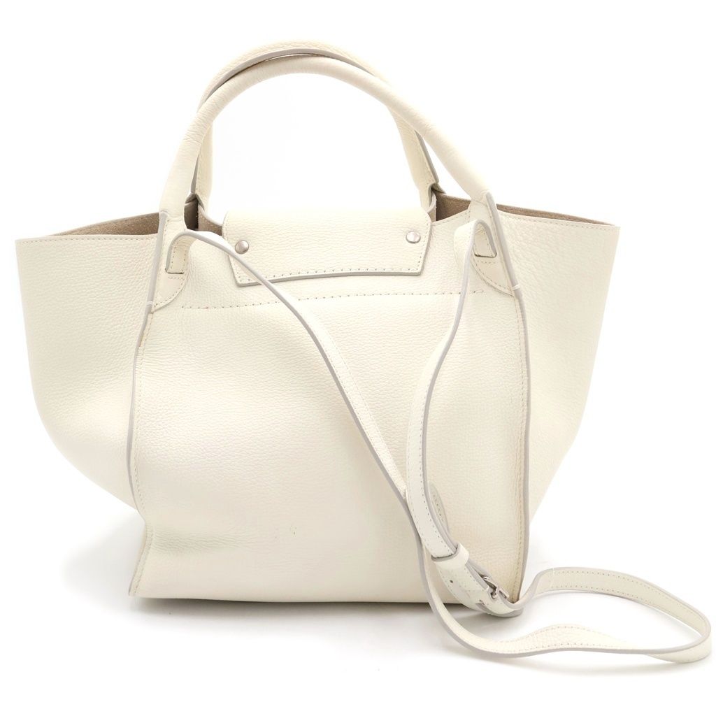 Celine Big Shoulder Bag White Leather Silver — view 2