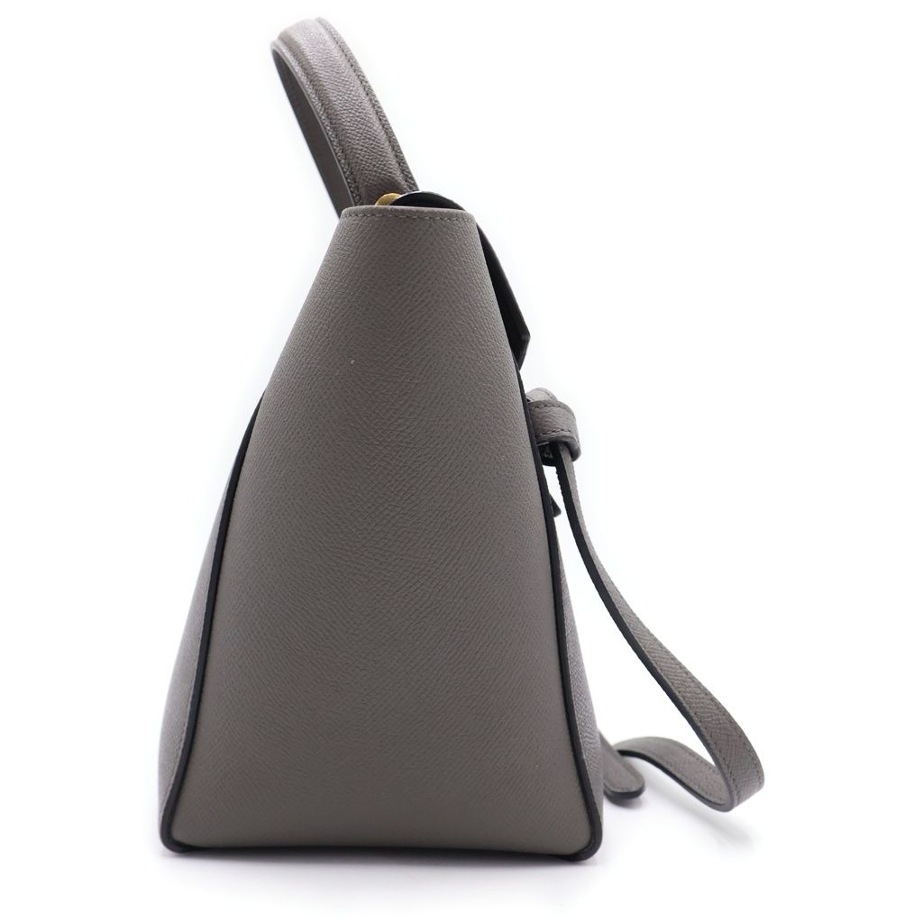 Celine Belt Bag 2-Way Gray Leather Gold — view 3