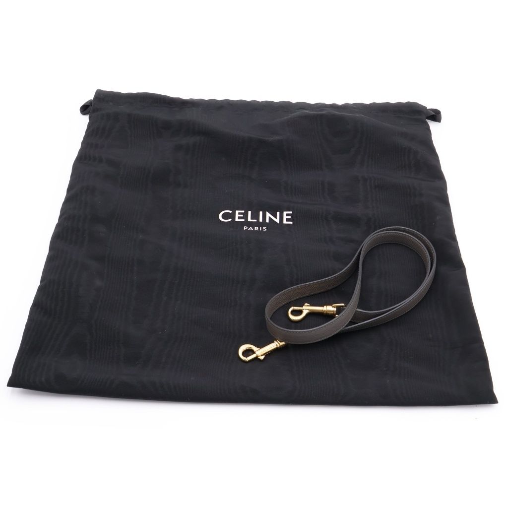 Celine Belt Bag 2-Way Gray Leather Gold — view 7