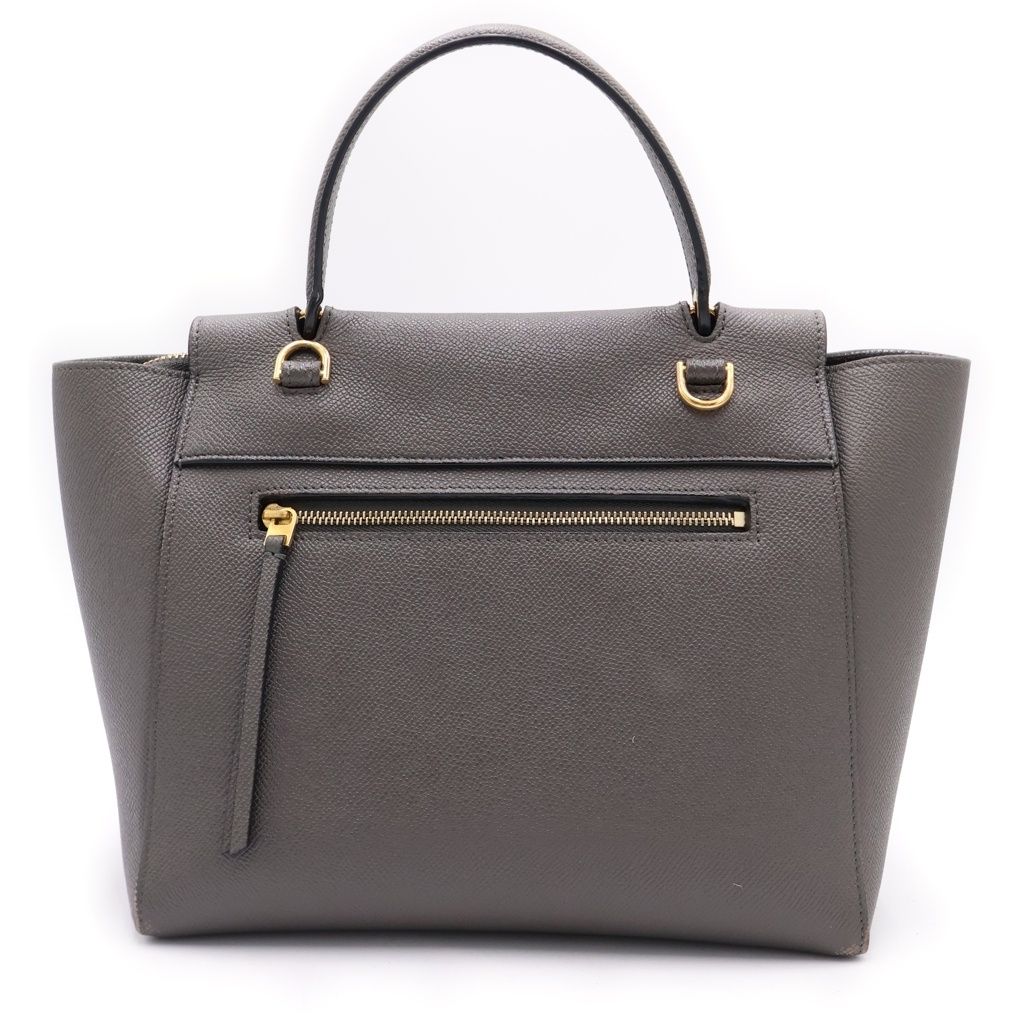 Celine Belt Bag 2-Way Gray Leather Gold — view 2