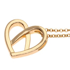 Celine Heart Motif Diamond Necklace 18k Pink Gold — view 5