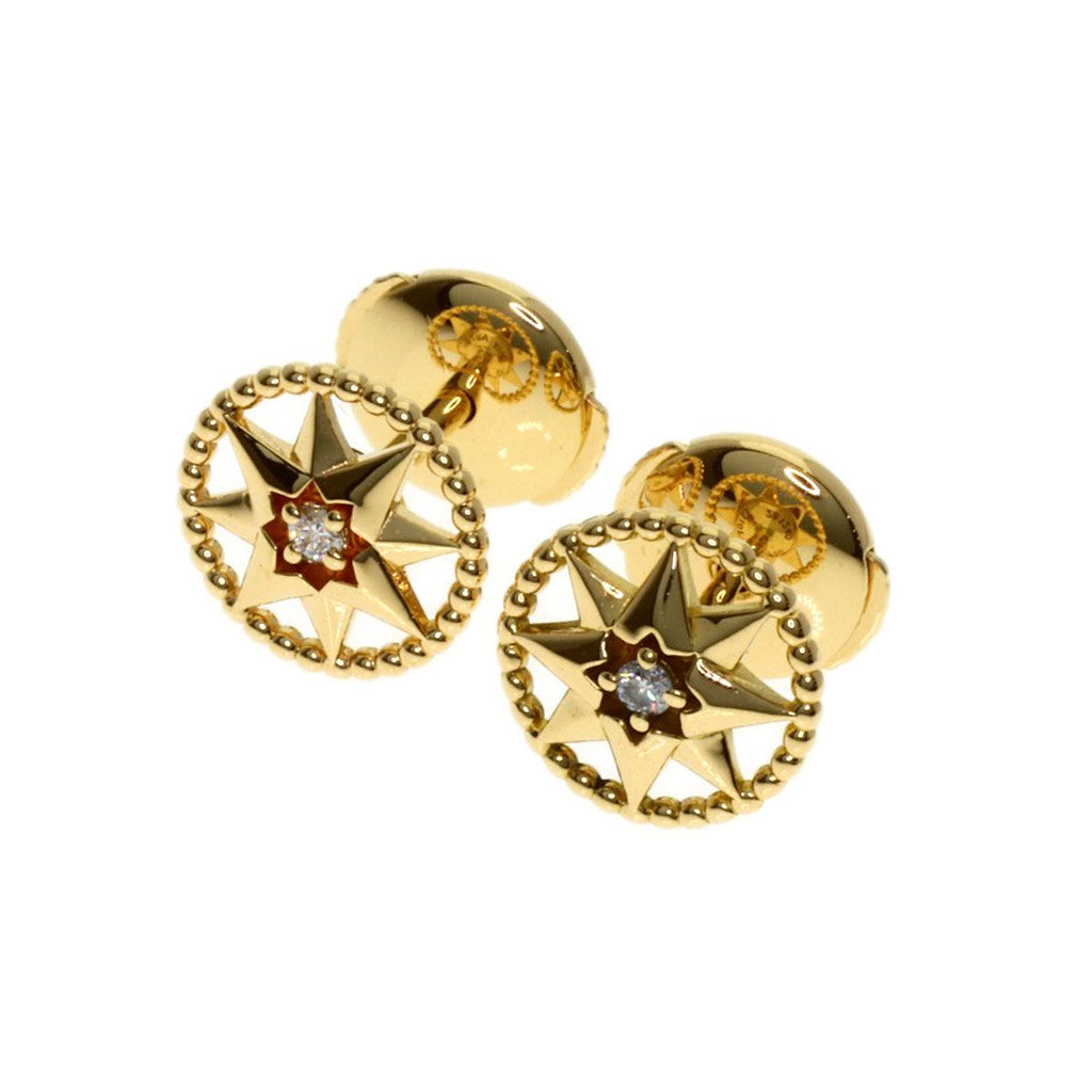 Dior Rose Des Vins Diamond Earrings 18k Yellow Gold