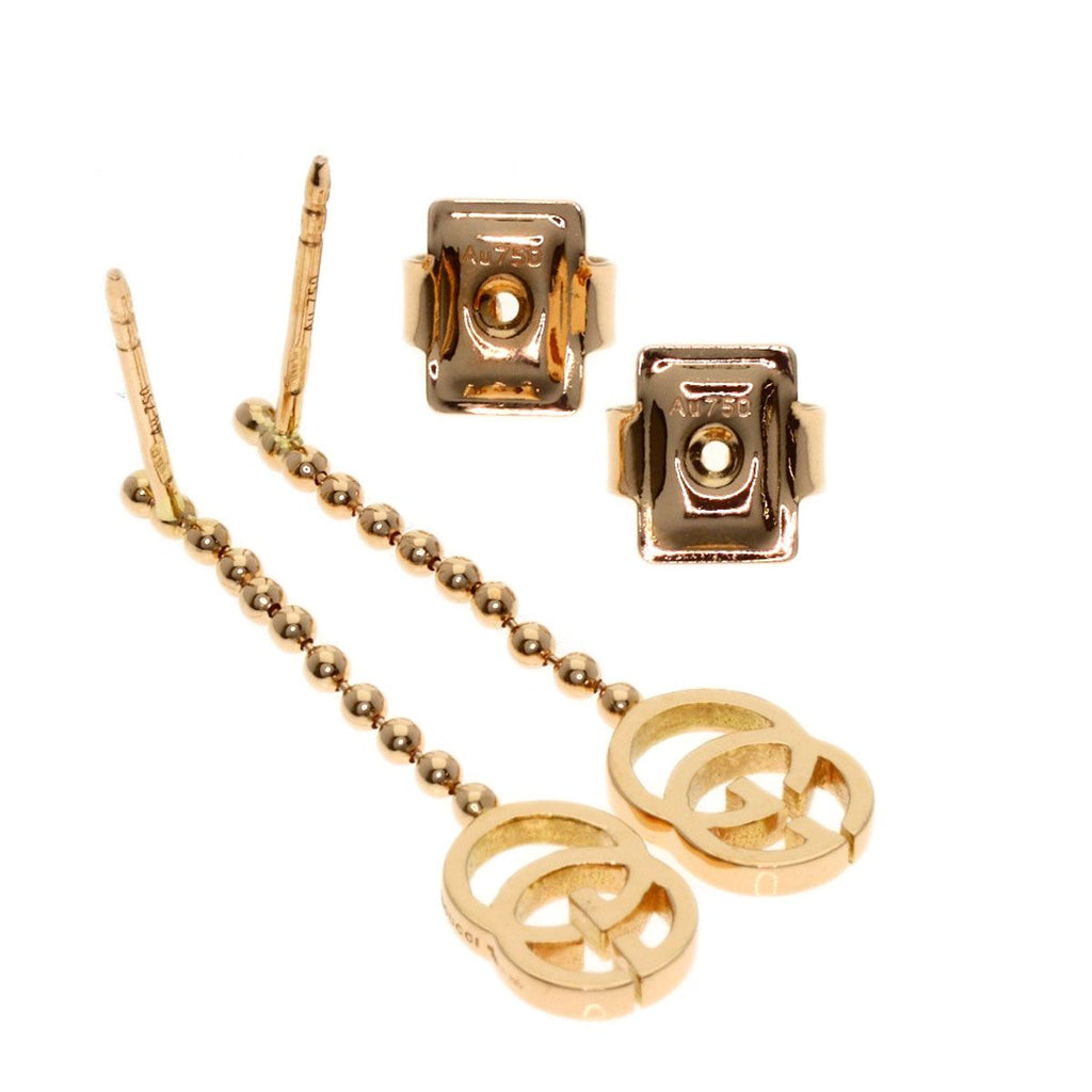 Gucci GG Running Chain Earrings 18k Pink Gold — view 2
