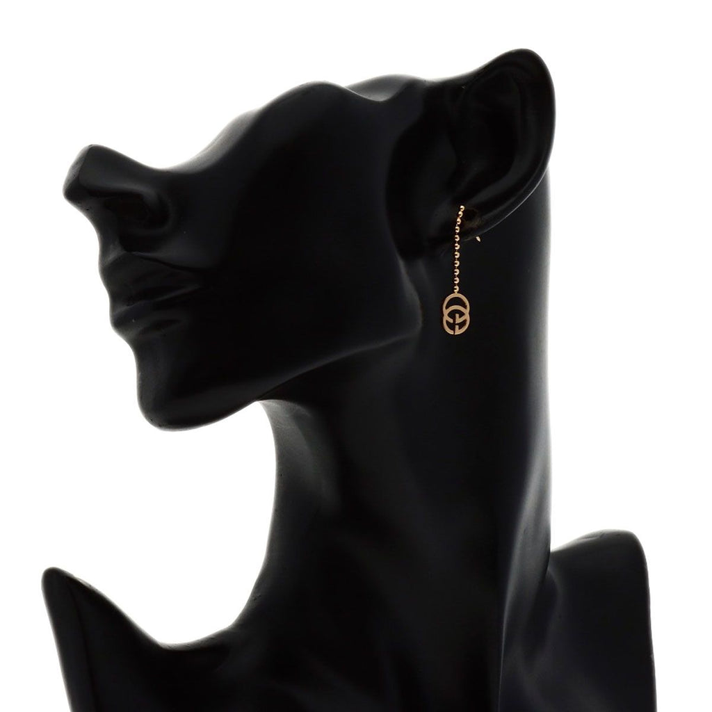 Gucci GG Running Chain Earrings 18k Pink Gold — view 5