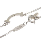 Tiffany & Co T Smile Mini Diamond Necklace 18k White Gold — view 2