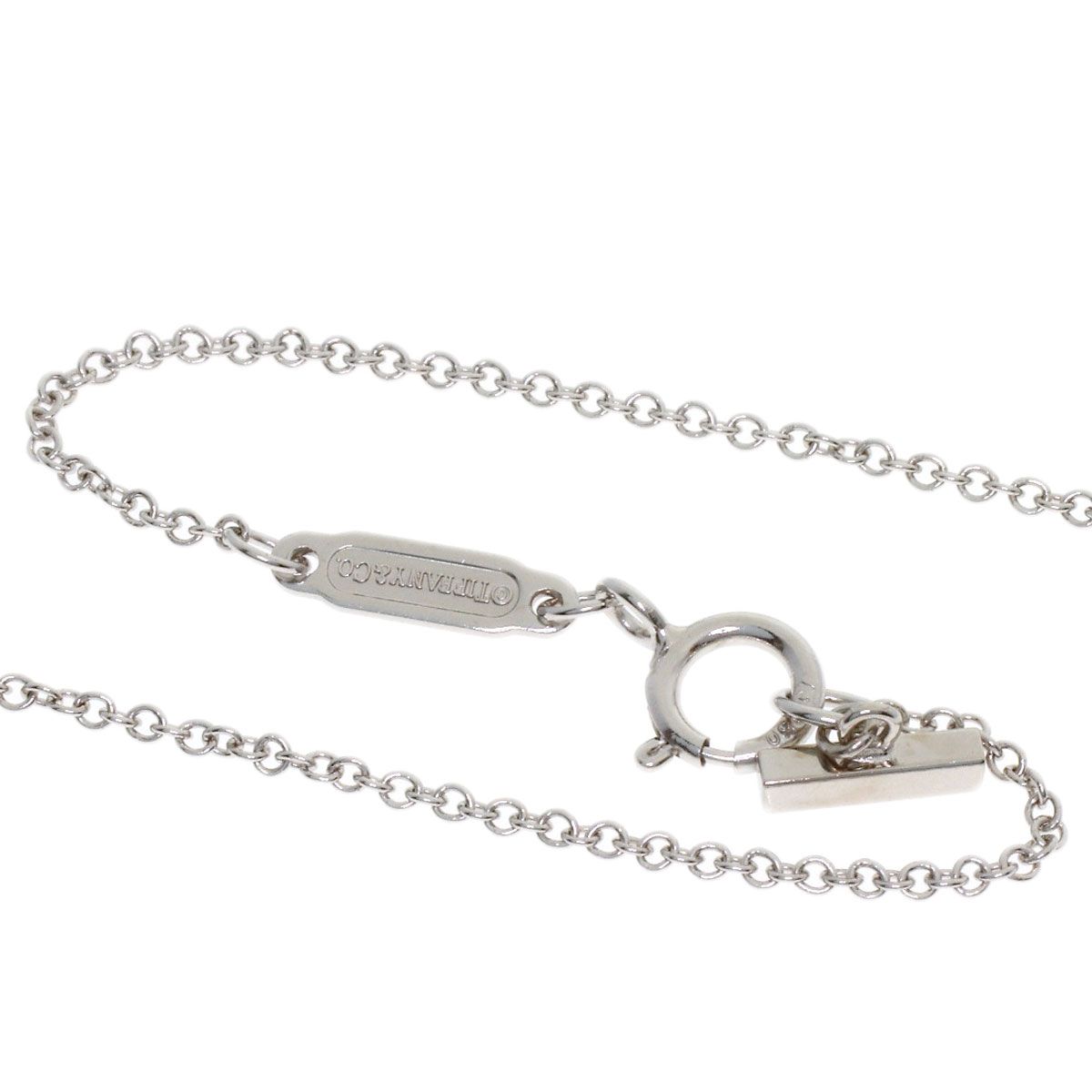 Tiffany & Co T Smile Mini Diamond Necklace 18k White Gold — view 3