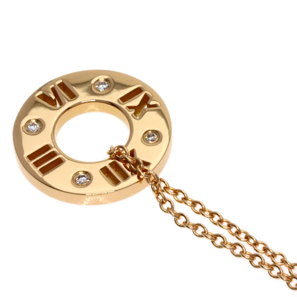 Tiffany & Co Atlas Diamond Necklace 18k Pink Gold — view 5