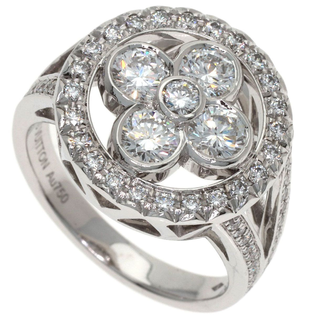 Louis Vuitton Bague Blossom GM Diamond 50 Ring 18k White Gold