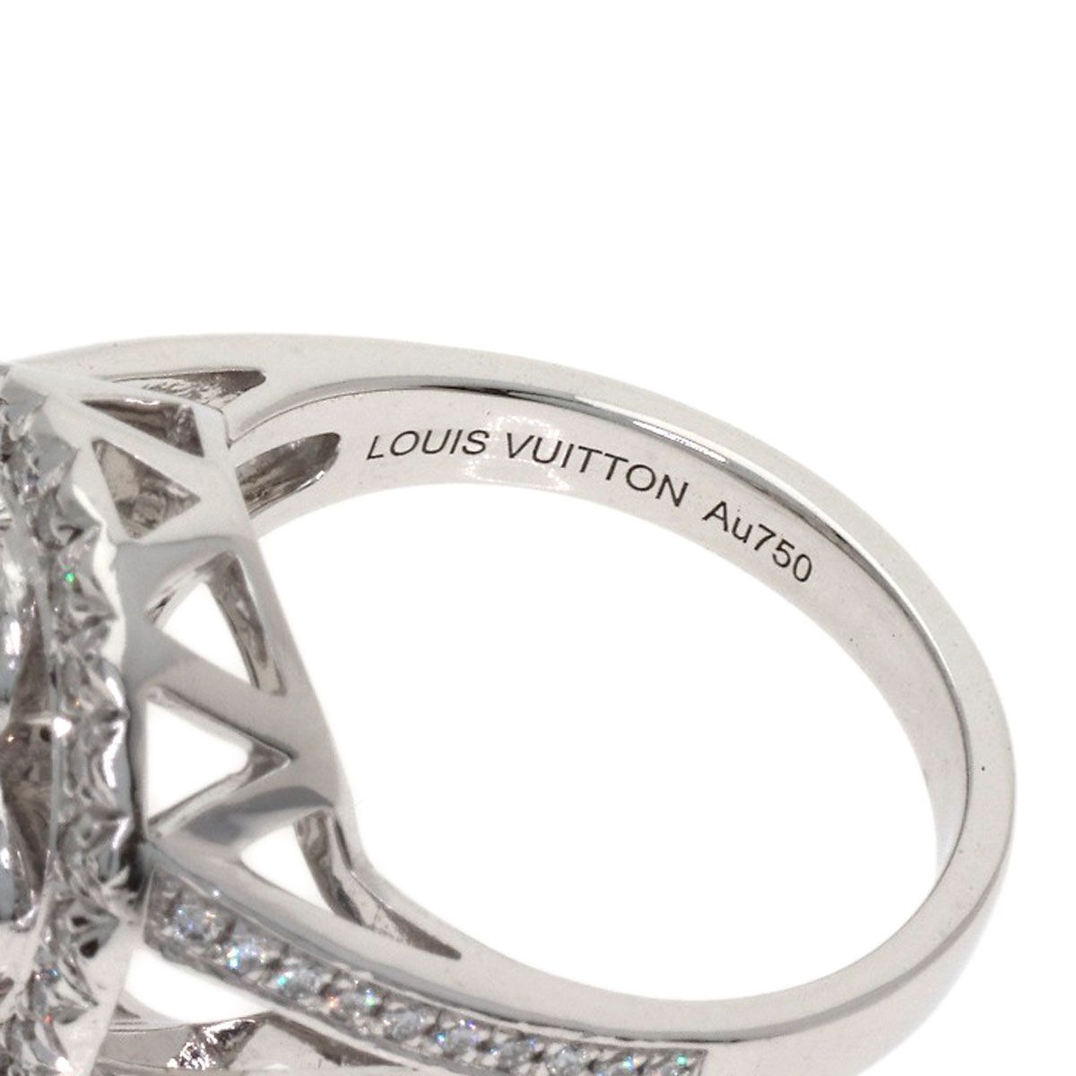 Louis Vuitton Bague Blossom GM Diamond 50 Ring 18k White Gold