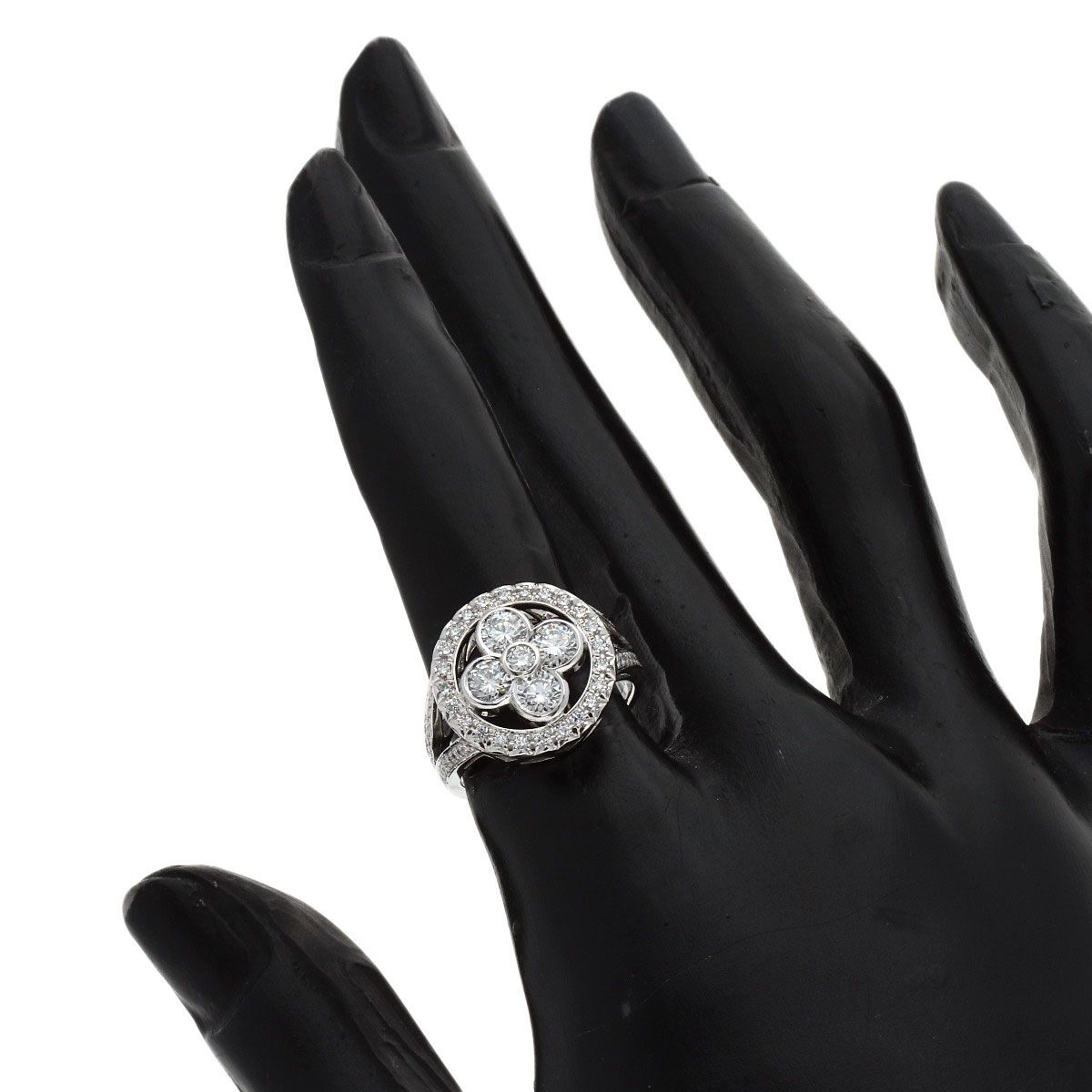 Louis Vuitton Bague Blossom GM Diamond 50 Ring 18k White Gold