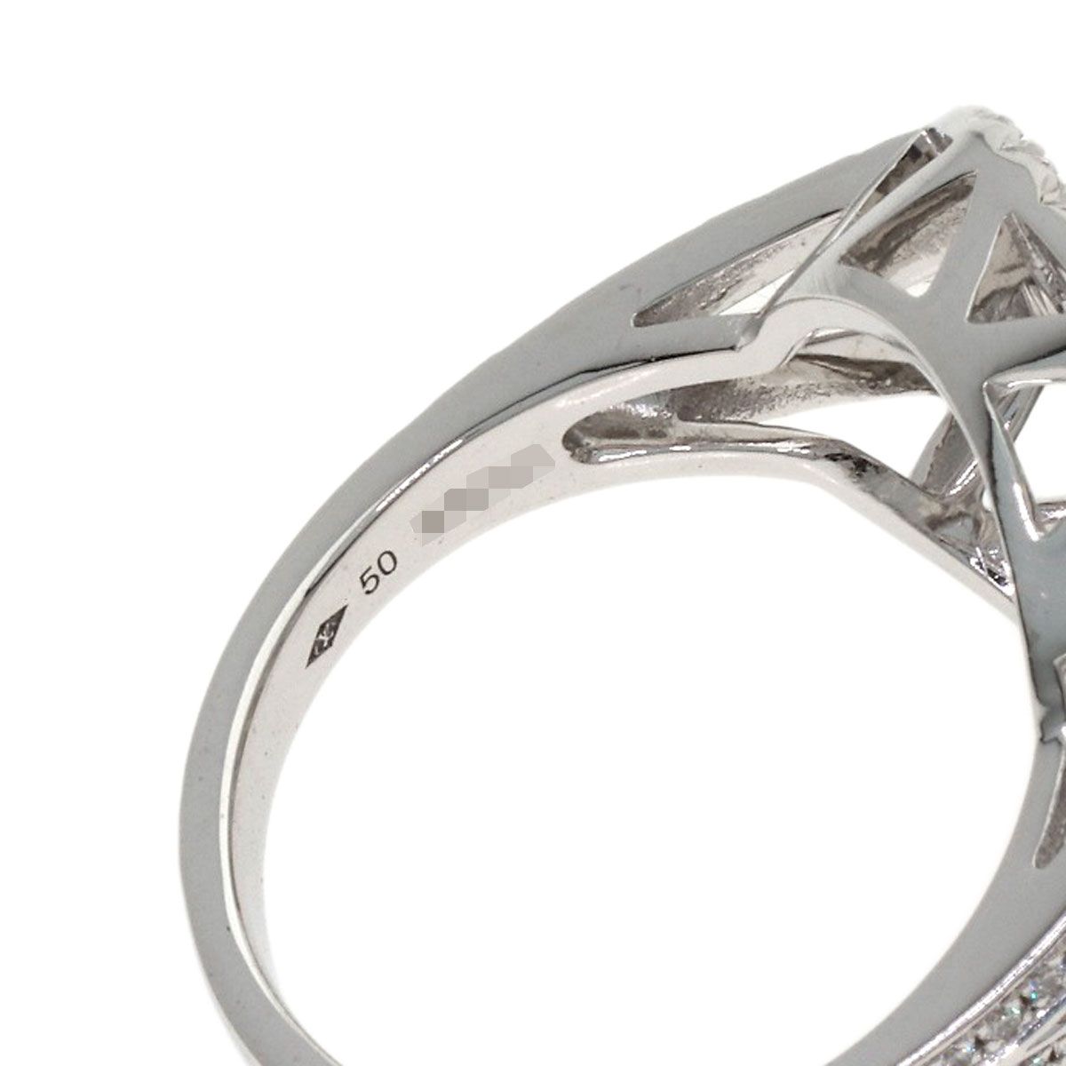 Louis Vuitton Bague Blossom GM Diamond 50 Ring 18k White Gold