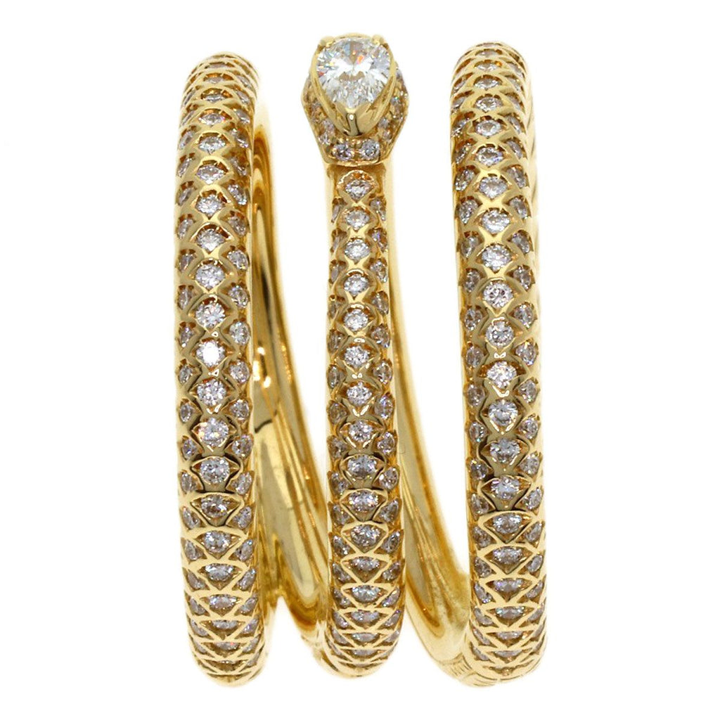 Gucci Ouroboros Diamond Ring 18k Yellow Gold — view 3