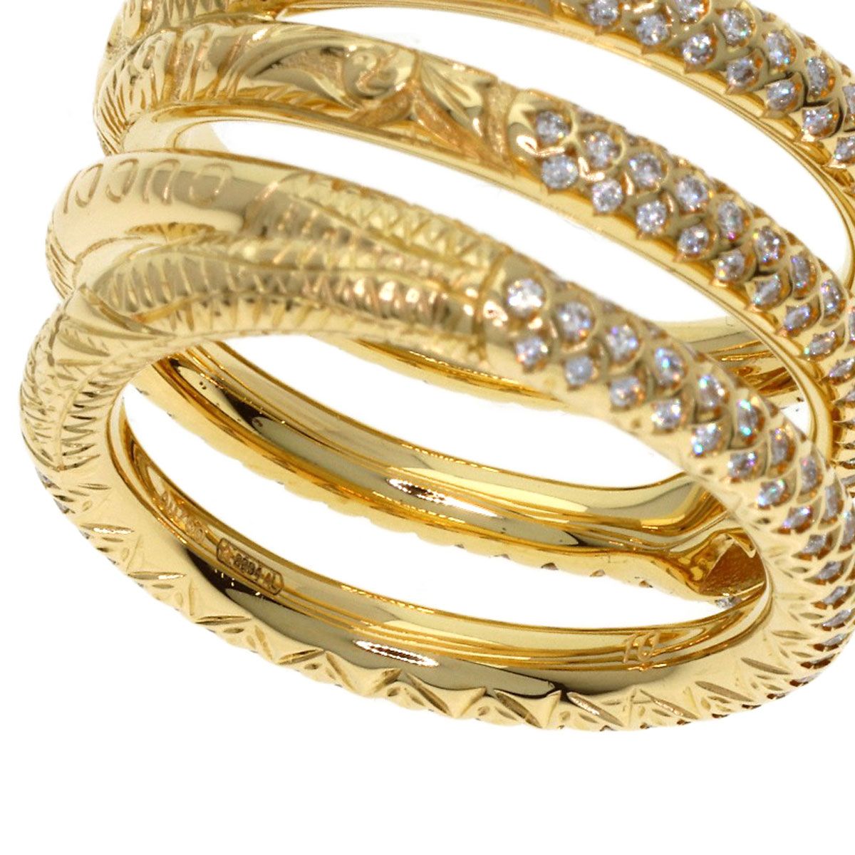 Gucci Ouroboros Diamond Ring 18k Yellow Gold — view 6