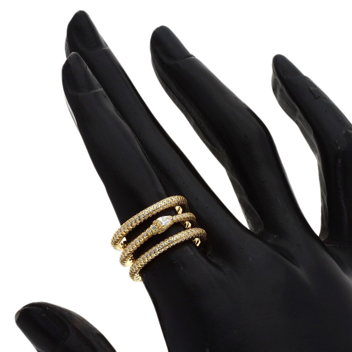 Gucci Ouroboros Diamond Ring 18k Yellow Gold — view 7