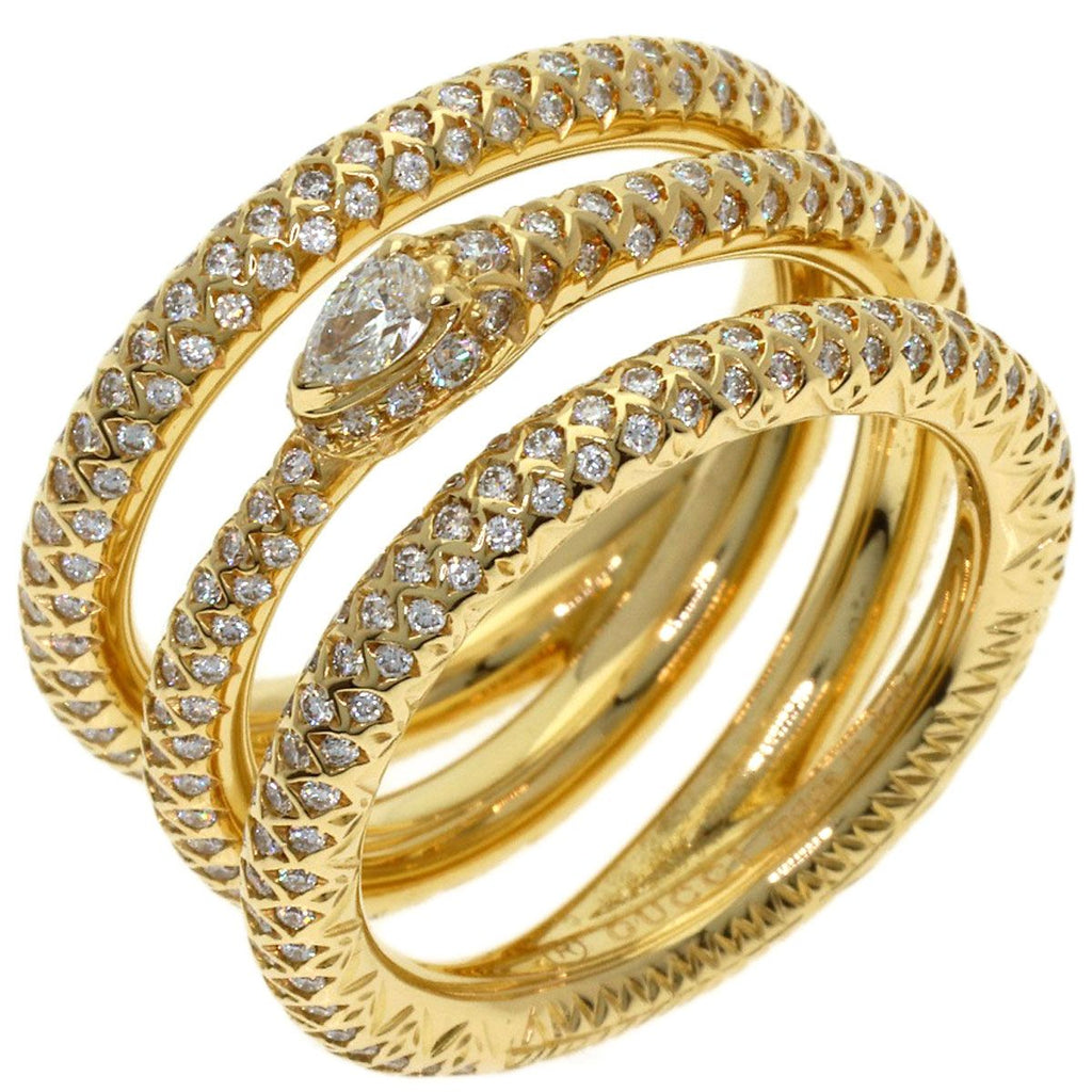Gucci Ouroboros Diamond Ring 18k Yellow Gold — view 2