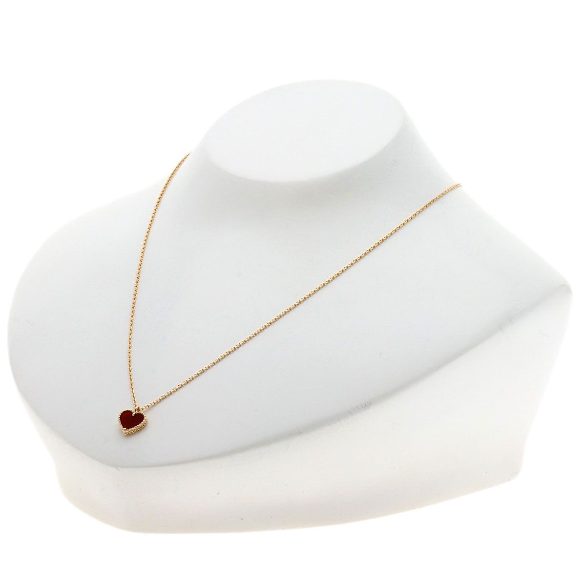 Van Cleef & Arpels Sweet Heart Carnelian Necklace 18k Pink Gold — view 4