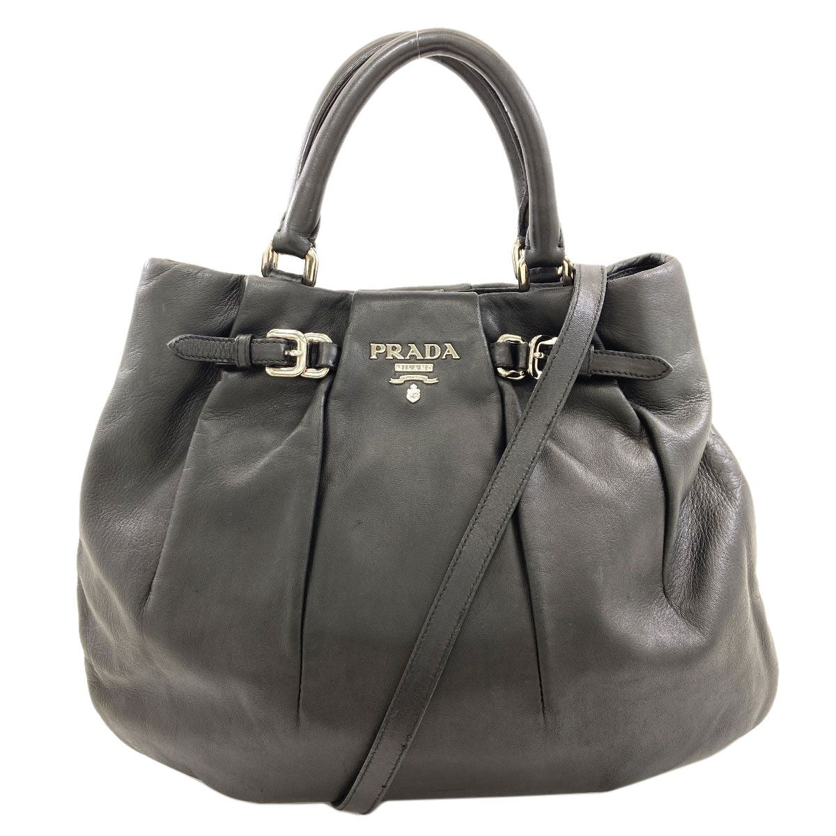 Prada 2-Way Handbag Leather