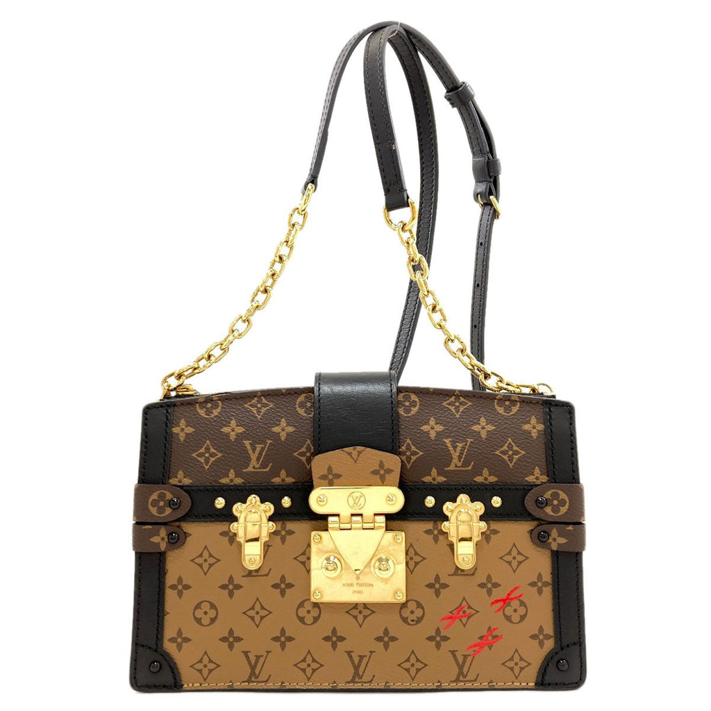 Louis Vuitton Trunk Clutch Shoulder Bag Monogram Reverse