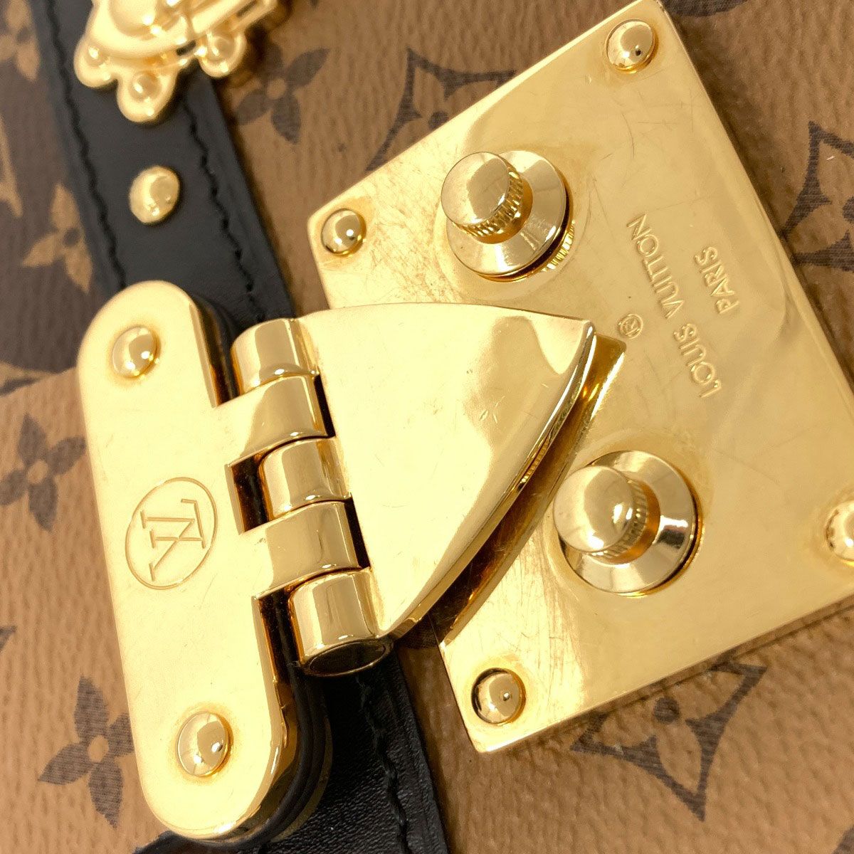 Louis Vuitton Trunk Clutch Shoulder Bag Monogram Reverse — view 9