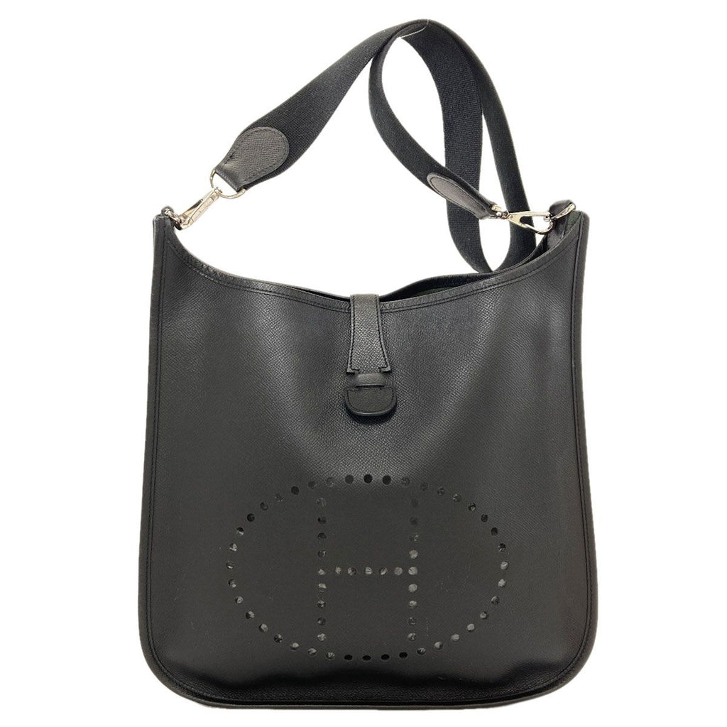 Hermes Evelyne 2 GM Silver Shoulder Bag Epsom