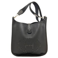 Hermes Evelyne 2 GM Silver Shoulder Bag Epsom