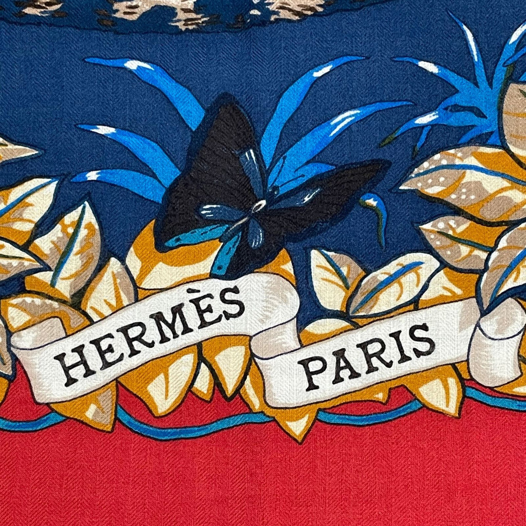 Hermes Scarf Carre 140 Dip Dye Dip Dai Jungle Love Cashmere — view 7