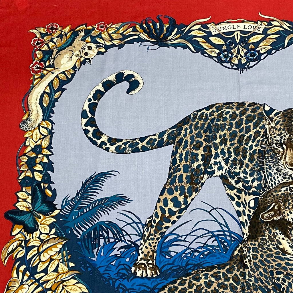 Hermes Scarf Carre 140 Dip Dye Dip Dai Jungle Love Cashmere — view 2