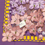 Hermes Scarf Carre 90 Floral Pattern Phalaenopsis Orchid Purple Touvenirs Asie