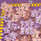 Hermes Scarf Carre 90 Floral Pattern Phalaenopsis Orchid Purple Touvenirs Asie