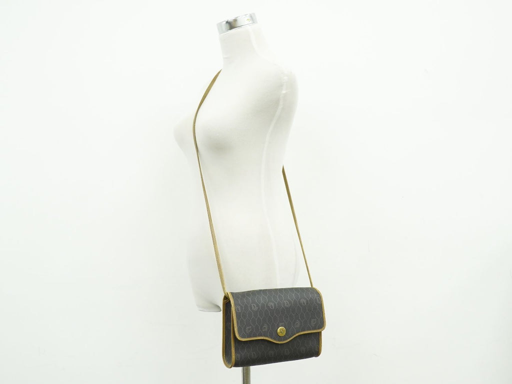 Dior Honeycomb Pattern Shoulder Bag Pochette Black — view 6