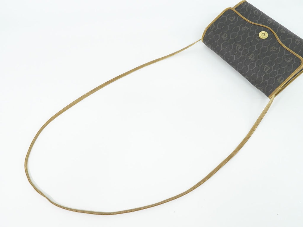Dior Honeycomb Pattern Shoulder Bag Pochette Black — view 4
