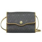 Dior Honeycomb Pattern Shoulder Bag Pochette Black