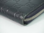 Gucci Durian Leather Zip Around Wallet Navy — view 7