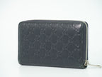 Gucci Durian Leather Zip Around Wallet Navy — view 2