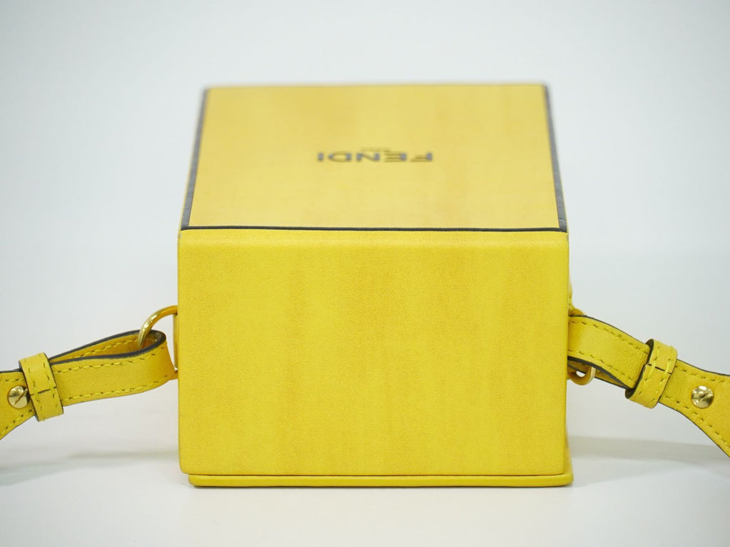 Fendi Box Vertical Shoulder Bag Pochette Leather Yellow — view 5