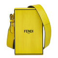 Fendi Box Vertical Shoulder Bag Pochette Leather Yellow