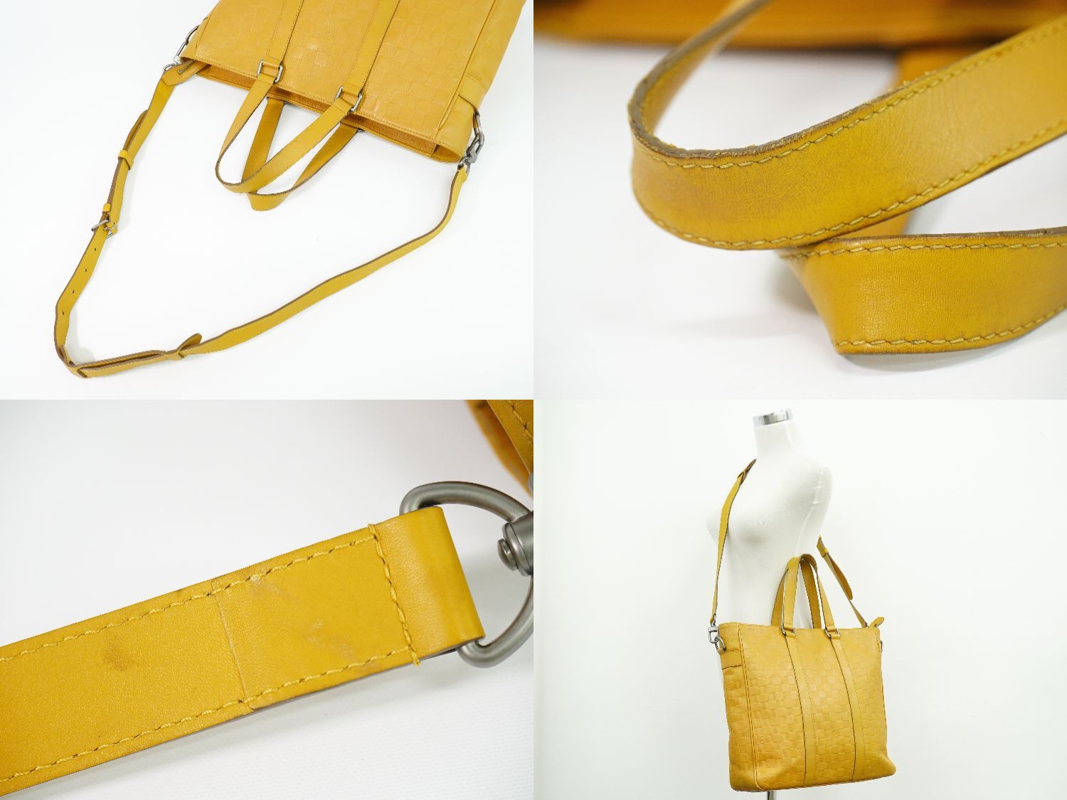 Louis Vuitton LV Neo Tadao Damier Infini 2-Way Business Bag Solar Yellow — view 6