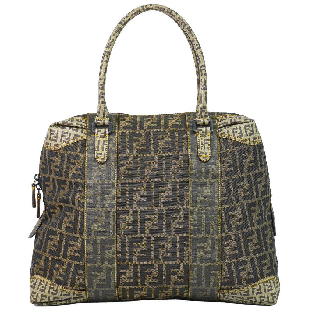 Fendi Bmix Zucca Tote Canvas Brown