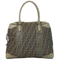 Fendi Bmix Zucca Tote Canvas Brown