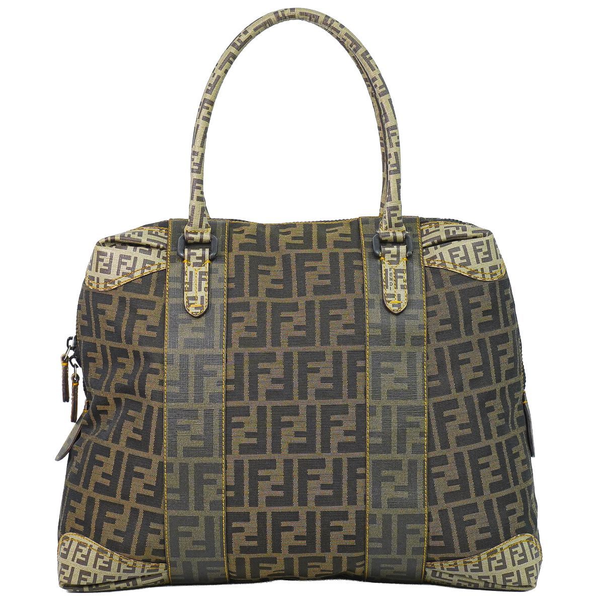 Fendi Bmix Zucca Tote Canvas Brown