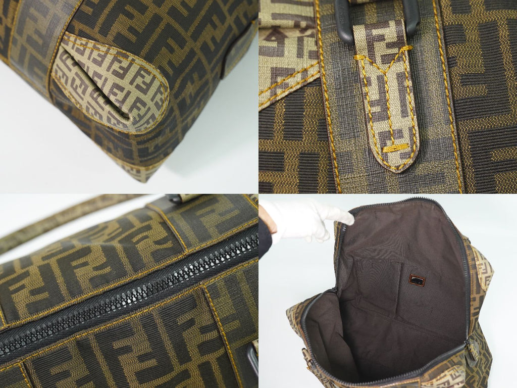Fendi Bmix Zucca Tote Canvas Brown — view 7