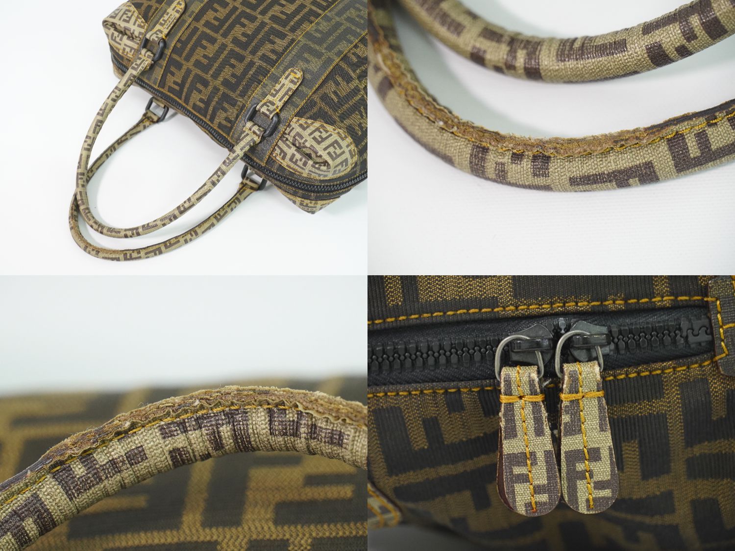 Fendi Bmix Zucca Tote Canvas Brown — view 6