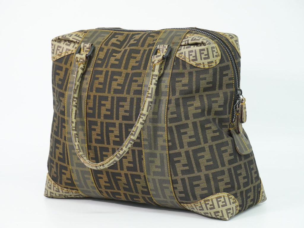 Fendi Bmix Zucca Tote Canvas Brown — view 2