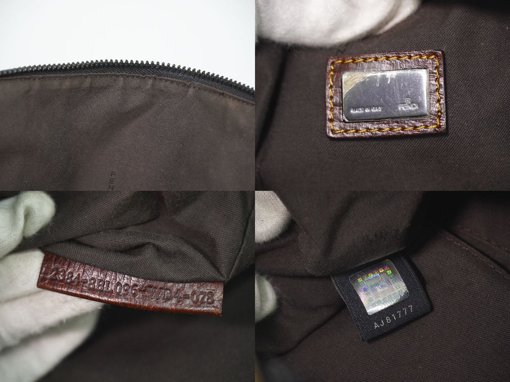 Fendi Bmix Zucca Tote Canvas Brown — view 9