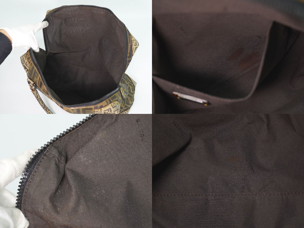 Fendi Bmix Zucca Tote Canvas Brown — view 8
