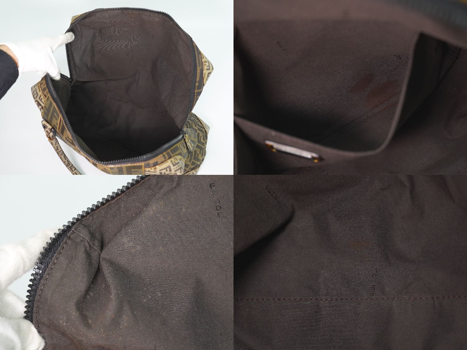 Fendi Bmix Zucca Tote Canvas Brown — view 8