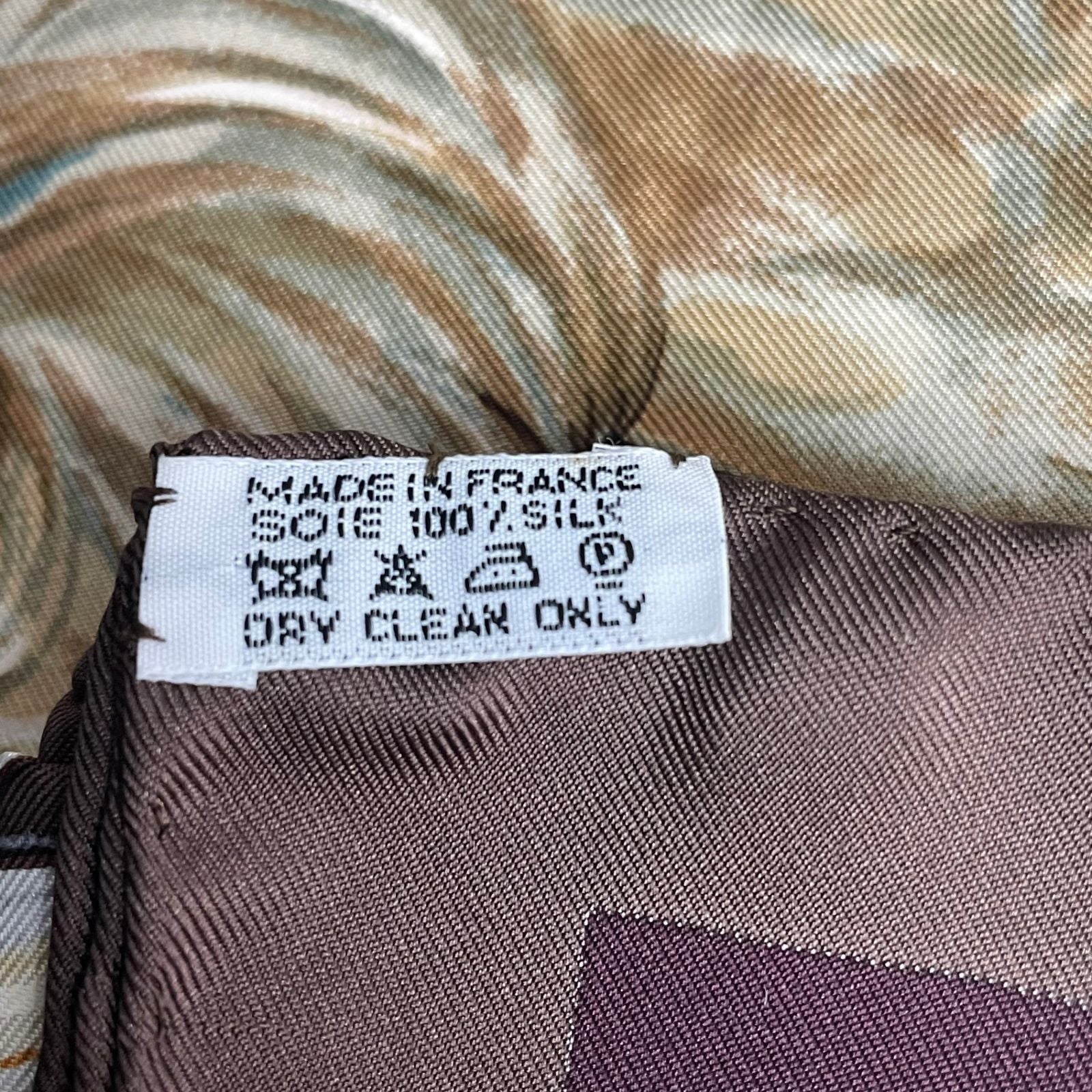 Hermes Carre 90 Triumph of Venice Trophees de Venise Scarf Silk Brown Horse — view 8