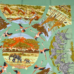 Hermes Carre 90 Scarf Silk Tanzania Green — view 3