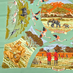 Hermes Carre 90 Scarf Silk Tanzania Green — view 4